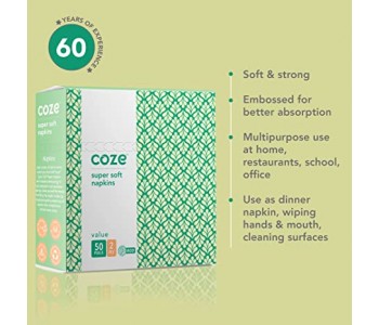 COZE SUPER SOFT NAPKINS GREEN BOX 30*30CM 2PLY